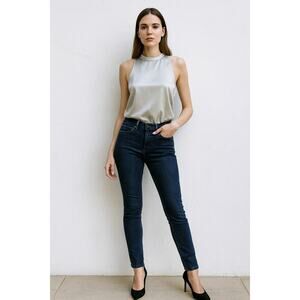 Theyskens’ Theory Pansu Low Rise Skinny Jeans Blue Wash Size 28